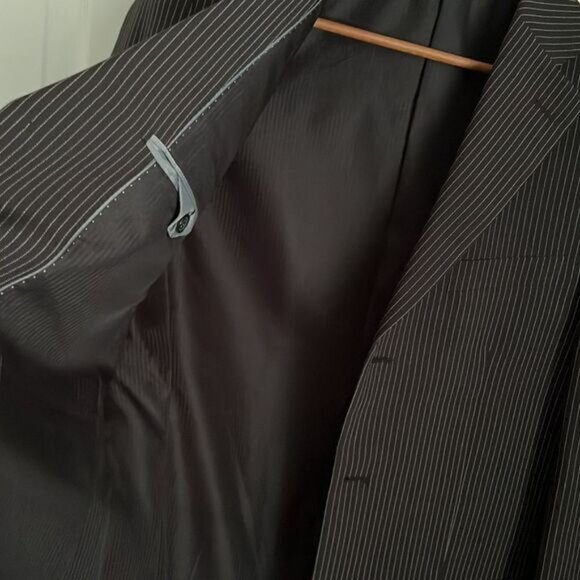 Le Chateau Mens Black Pinstripe Blazer Size 38 - Picture 8 of 13